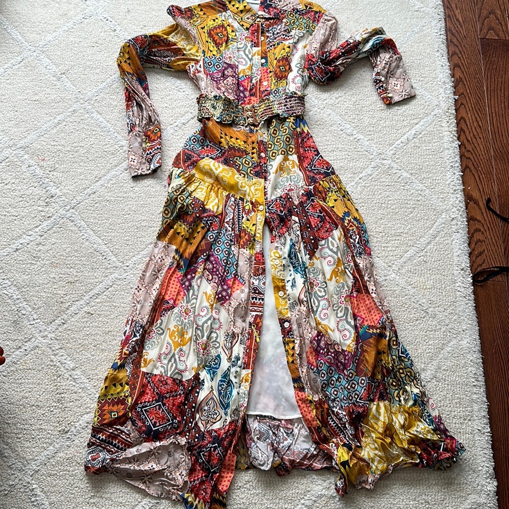 Long button up dress